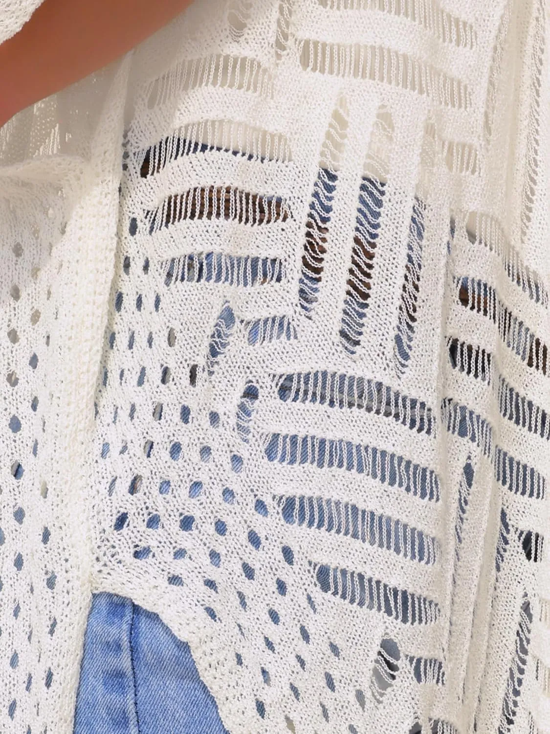 Allegra K Women's Summer Crochet Cardigan Short Sleeve Open Front Lightweight Boho Cover Up Cardigans