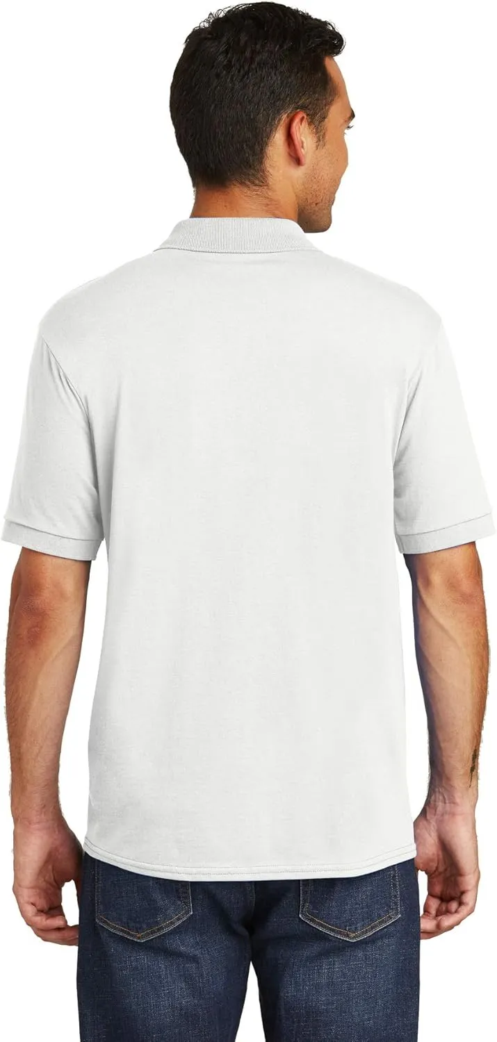 Custom Embroidered Polo Shirts with Your OWN Logo. Port N Company Core Blend Pique Polo