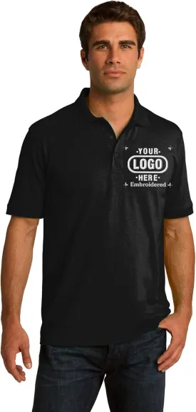 Custom Embroidered Polo Shirts with Your OWN Logo. Port N Company Core Blend Pique Polo