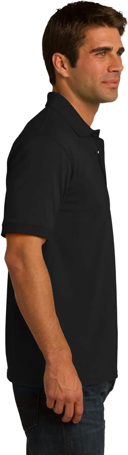 Custom Embroidered Polo Shirts with Your OWN Logo. Port N Company Core Blend Pique Polo