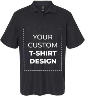 Custom Personalized Adult Customized Cotton Pique Half Sleeve Golf Polo Neck Unisex T-Shirt with Photo Text Logo Name