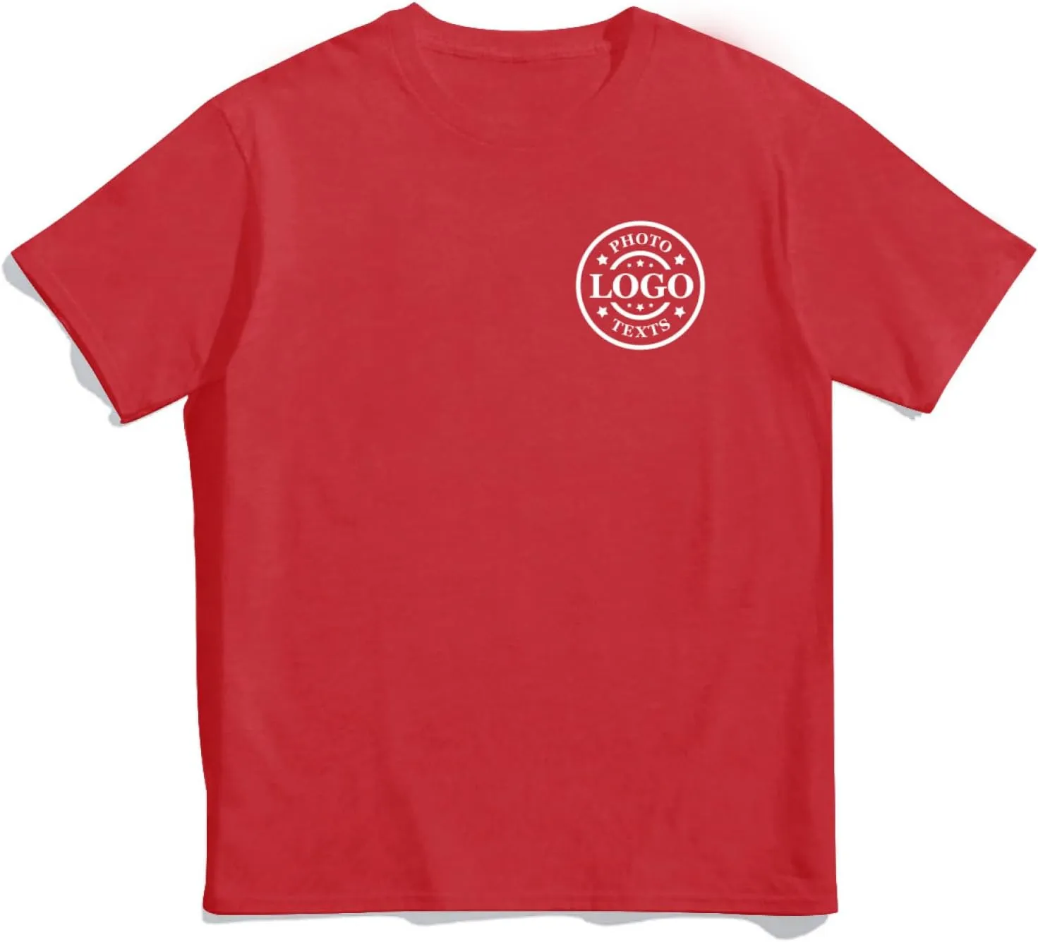 Custom T Shirts Made in USA Bulk Customized Heavy Cotton Short Sleeve Tee Shirt Personalized Unisex Shirt with Logo Text