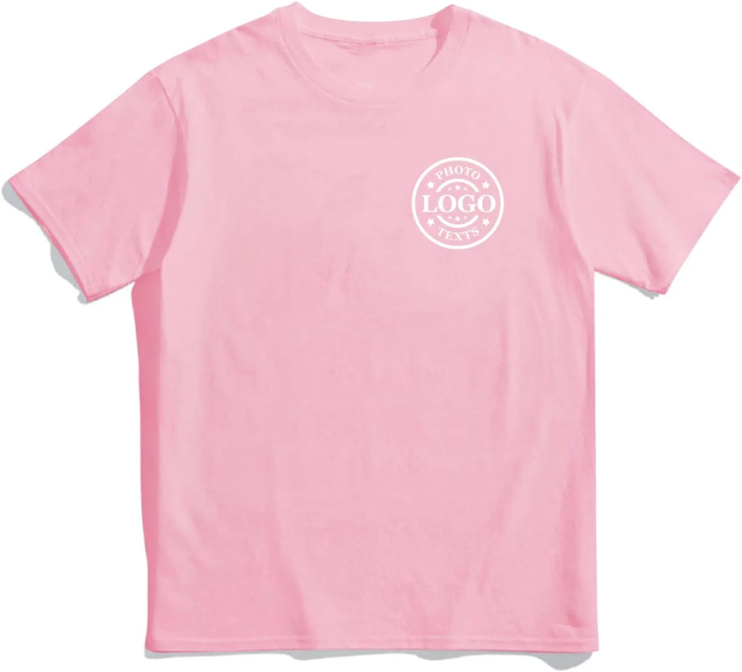 Custom T Shirts Made in USA Bulk Customized Heavy Cotton Short Sleeve Tee Shirt Personalized Unisex Shirt with Logo Text
