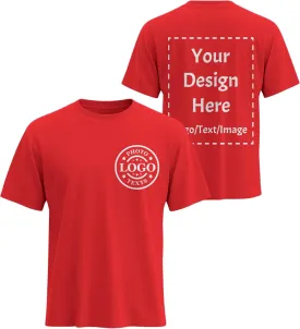 Custom T Shirts Made in USA Bulk Customized Heavy Cotton Short Sleeve Tee Shirt Personalized Unisex Shirt with Logo Text