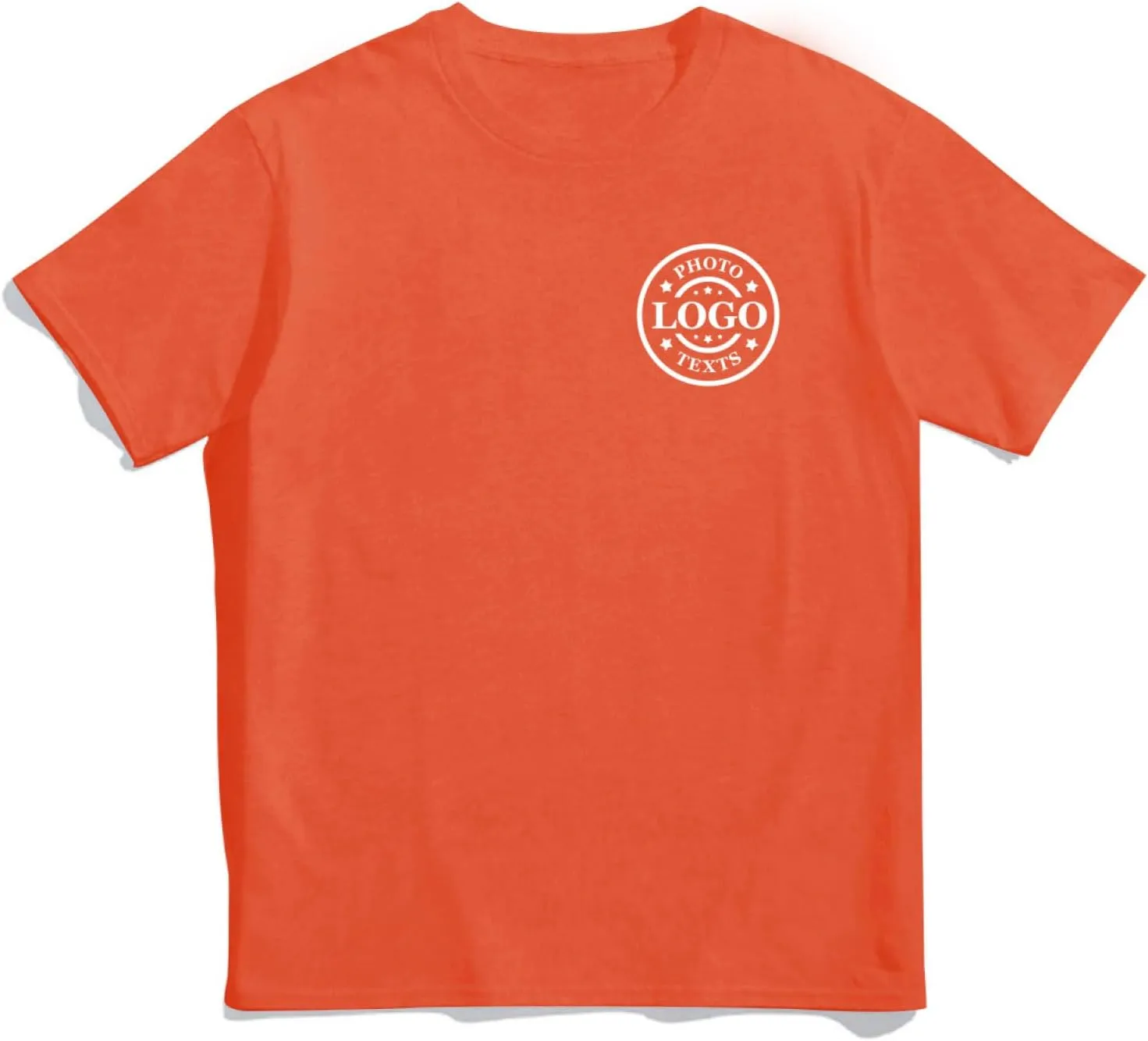 Custom T Shirts Made in USA Bulk Customized Heavy Cotton Short Sleeve Tee Shirt Personalized Unisex Shirt with Logo Text
