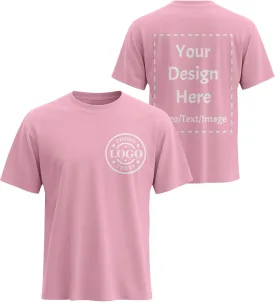 Custom T Shirts Made in USA Bulk Customized Heavy Cotton Short Sleeve Tee Shirt Personalized Unisex Shirt with Logo Text