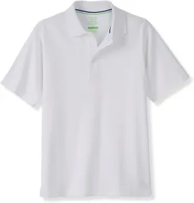 French Toast Kids' Adaptive Short Sleeve Polo Shirt | Hook and Loop Placket | Flat Seams