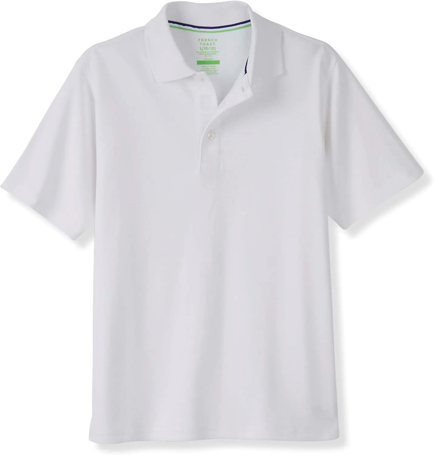 French Toast Kids' Adaptive Short Sleeve Polo Shirt | Hook and Loop Placket | Flat Seams