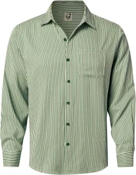 Hardaddy Men's Classic Color Contrast Striped Shirt Long Sleeve Casual Button Down Shirts Blouse