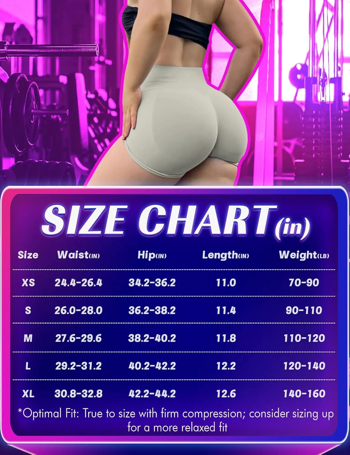Impact Gym Shorts Women 4.5" Workout Shorts Scrunch Butt Lifting Seamless Booty Shorts Yoga Shorts Biker Shorts