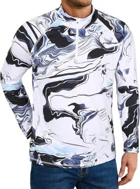 Koscacy Men's Long Sleeve Golf Tennis Polo Shirts Half Zip UPF50  Dry Fit Workout Tops Athletic Shirt