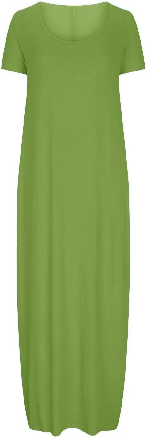 Long Maxi Dress for Women Summer Boho Loose Skirts Vacation Button Down 2025