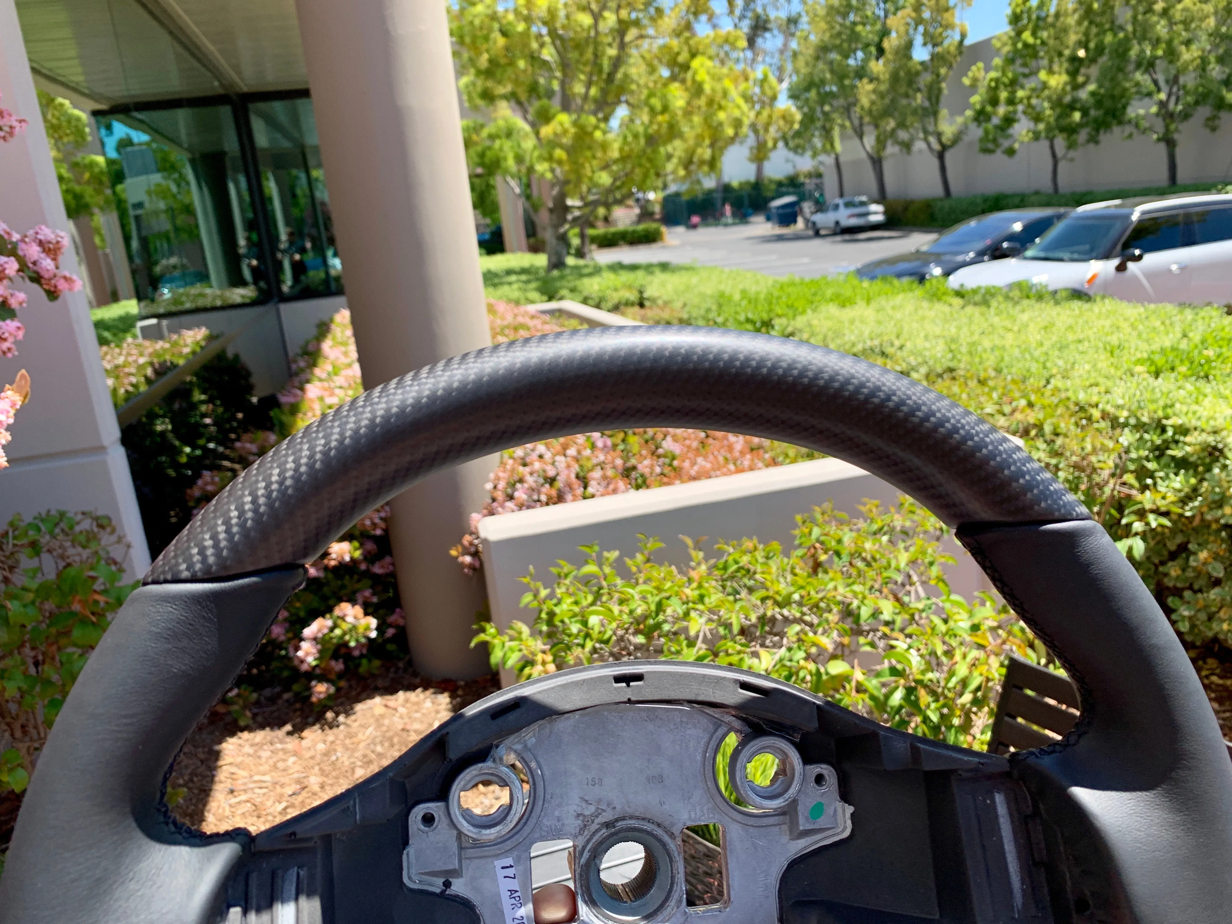 Model 3 & Y - Standard Steering Wheel - Top Half Real Molded Carbon Fiber