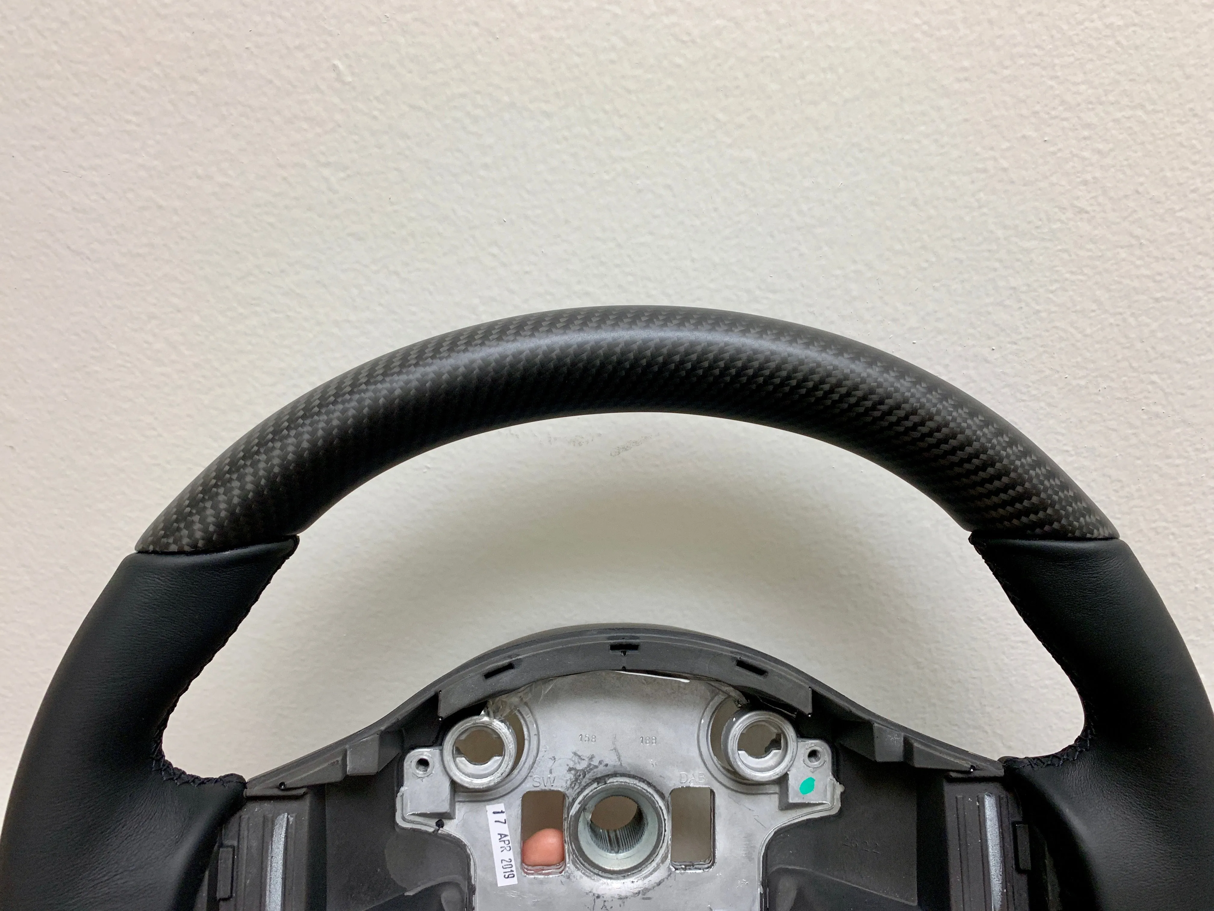 Model 3 & Y - Standard Steering Wheel - Top Half Real Molded Carbon Fiber
