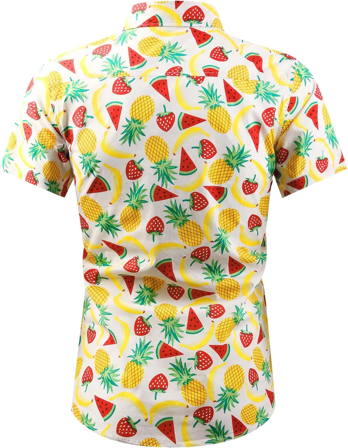 OCHENTA Hawaiian Shirt for Men Summer Casual Beach Short Sleeve Button Down Floral Shirts