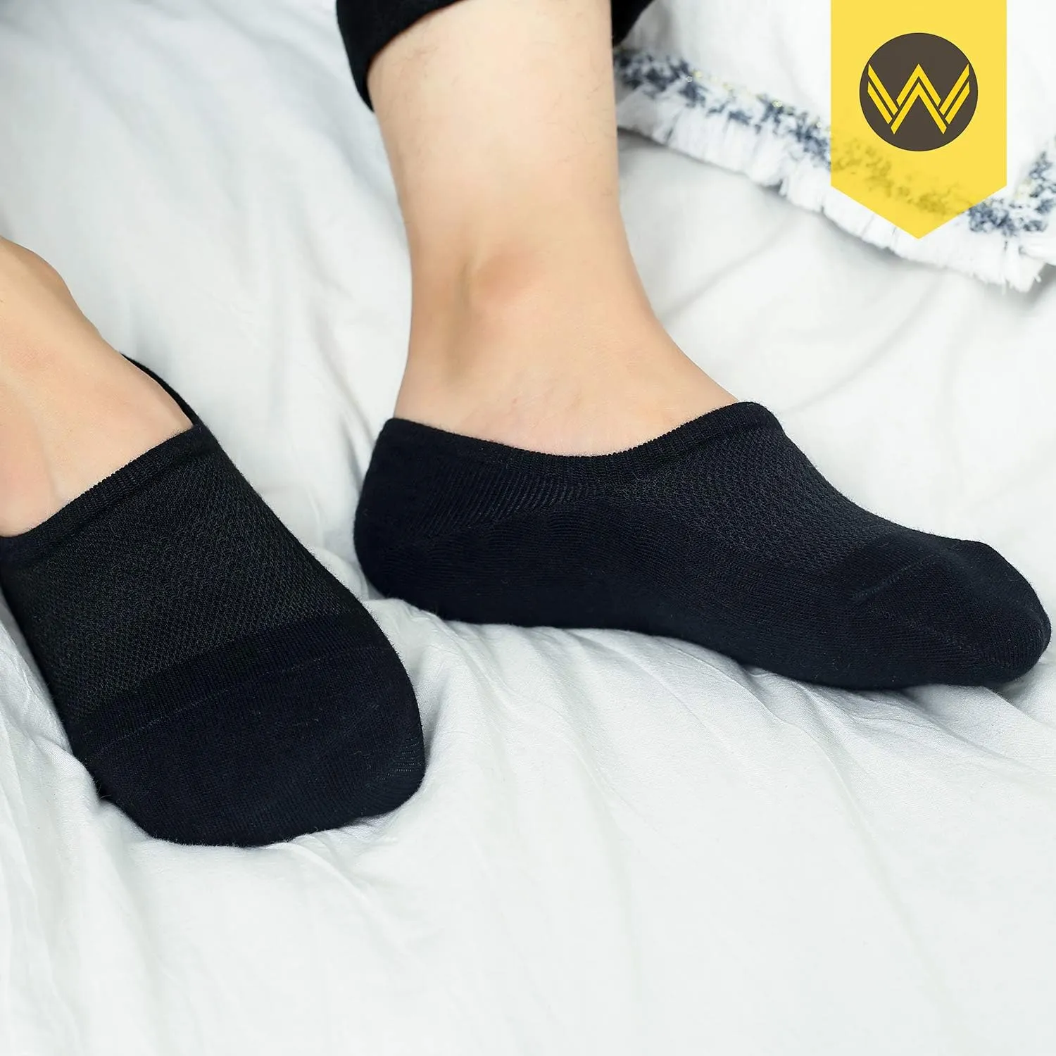 WANDER No Show Socks 10 Pairs Cotton Non Slip Low Cut Invisible Loafer Socks Men&Women Boat Liner 6-8/9-11/12-14
